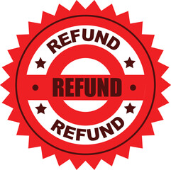 Red Refund Guarantee Badge or Seal