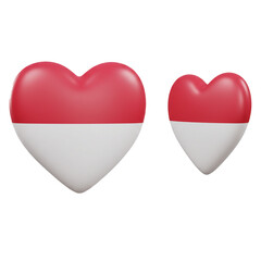 Two heart-shaped symbols, each displaying a red and light-colored color scheme, representing love and unity, suitable for various design projects.