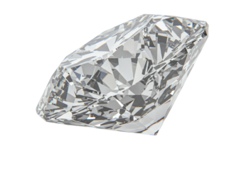 Brilliant cut diamond gemstone high detail 3 d render with transparent background