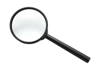 Magnifying glass on transparent background detailed close up