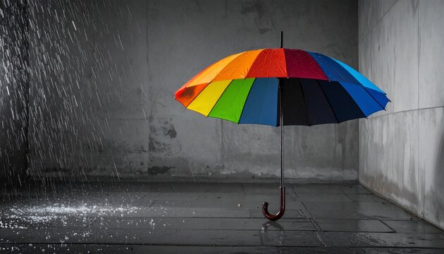 Bunter Regenschirm