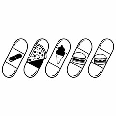 icons pizza slice vector