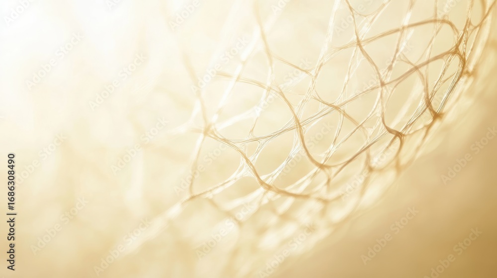 Poster close-up of delicate mesh netting in soft studio light