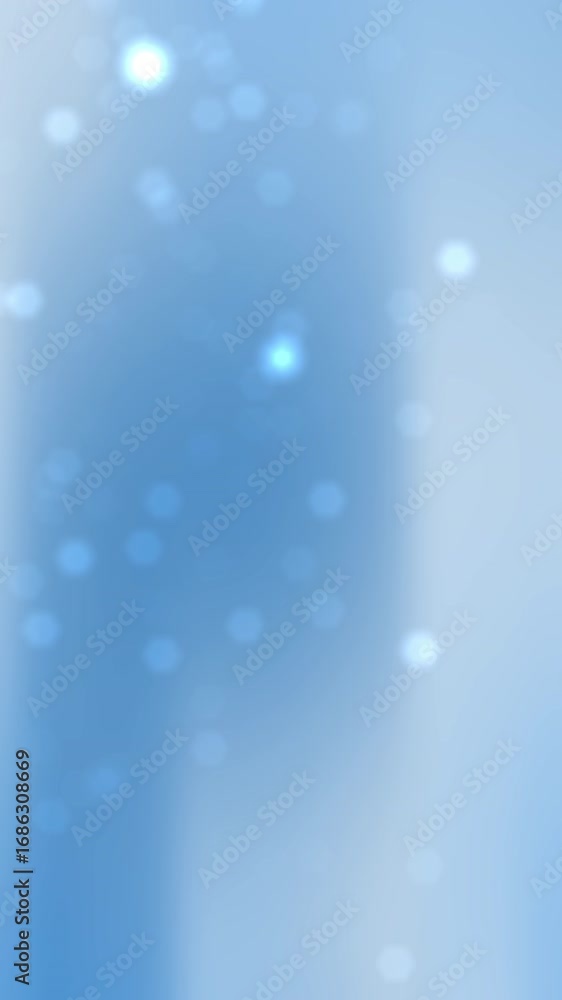 Poster an abstract design with sparkling blue light bokeh and blurred winter circles