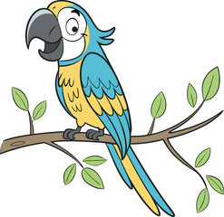 vector illustration of a parrot