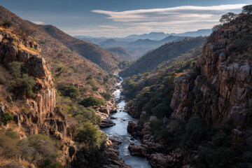 Obraz premium breathtaking natural landscape showcasing stark impact of climate change on local ecosystems