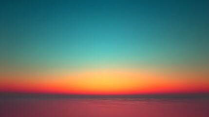 Abstract Colorful Sunset Sky with Gradient Blue and Orange Hues