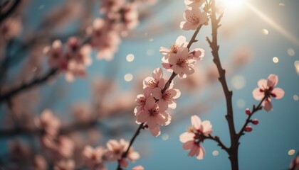 Numerous pink flowers blooming in sunny outdoor setting