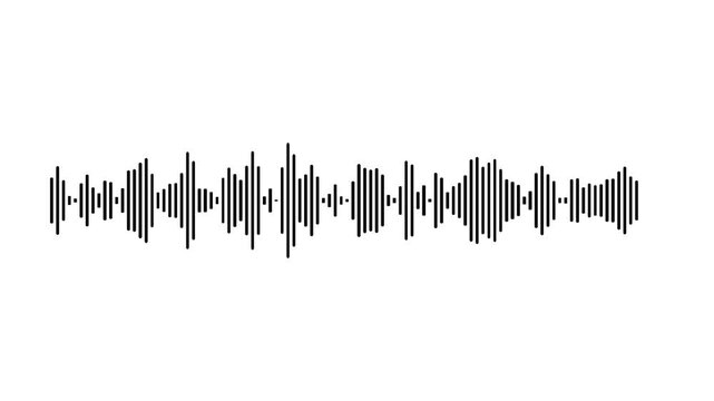 Music equalizer, audio waves or sound frequency, Audio Waves Rhythm Isolated On Black Background. Vertical bar soundwave equalizer pulsing with beats, radial audio spectrum animation in colorful style