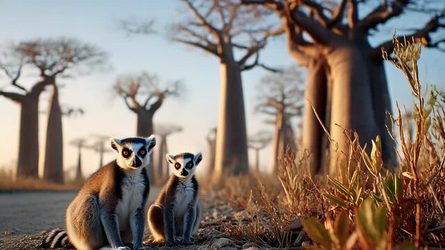 Ring-tailed lemurs in Madagascar