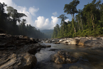 breathtaking natural landscape showcasing stark impact of climate change on local ecosystems