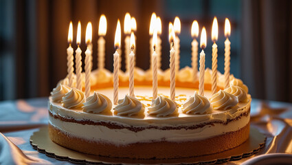 A decadent birthday cake