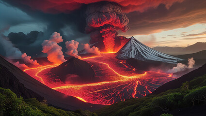 A massive volcanic eruption