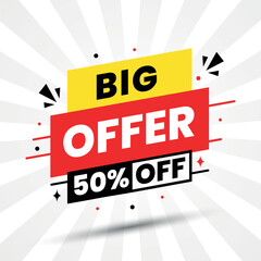 Big Offer Sale 50 Off Promotion Banner