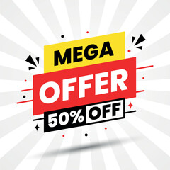 Mega Offer 50 Off Sale Promotion