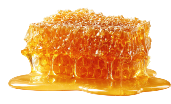 Honeycomb dripping with golden honey (1)