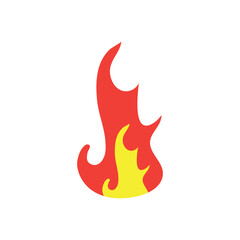 fire logo icon illustration flat