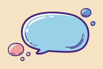 hand drawn doodle bubbles one tall narrow oval design