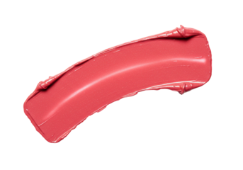 Pink lipstick swatch cosmetic texture makeup smudge beauty product sample transparent background