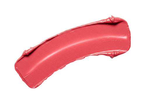 Pink lipstick swatch cosmetic texture makeup smudge beauty product sample transparent background