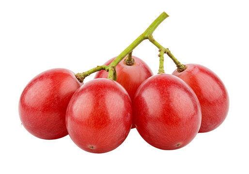 Red grapes bunch fresh ripe fruit healthy food transparent background - Powered by Adobe