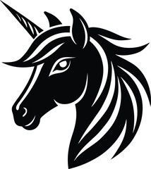 Unicorn head vector