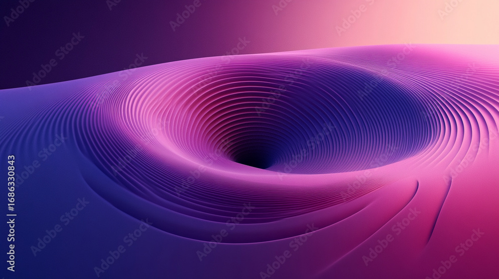 Aufkleber abstract 3d rendering of twisted lines in a futuristic style, creating a modern, dynamic background 