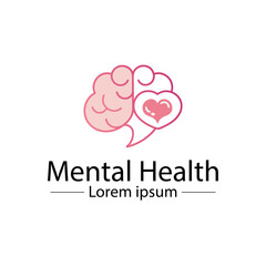 Minimalist Mental Health Logo Design – Abstract Wellness and Therapy Symbol