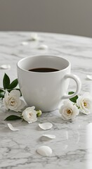 白磁と白薔薇の静寂