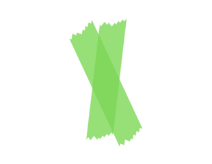 Green Crumped tape Cutout
