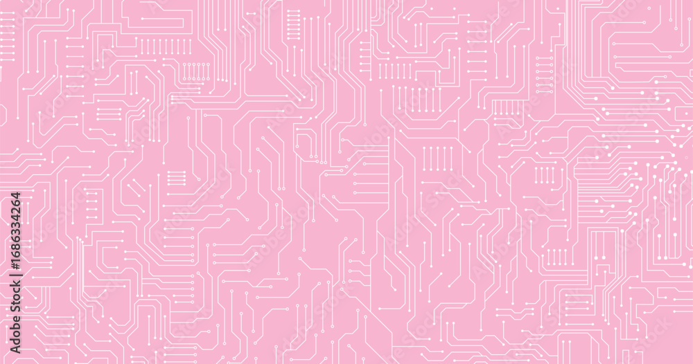 Poster high-tech circuit board connection system. vector abstract technology on white background.