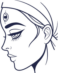 vector illustration of a woman