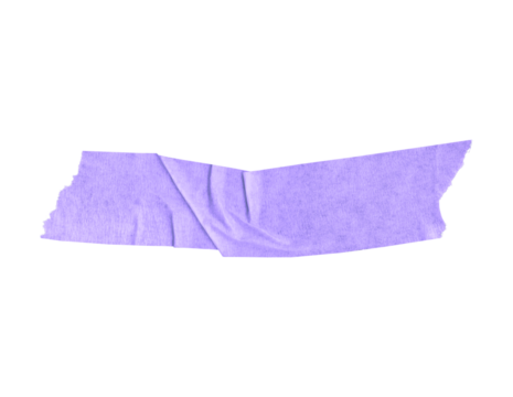 Purple or Blue Crumped Tape Cutout