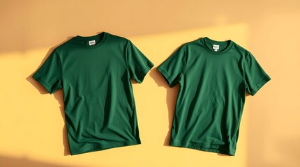 Minimalist forest green t-shirt mockup	