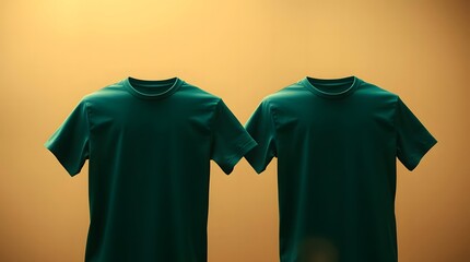 Minimalist forest green t-shirt mockup	