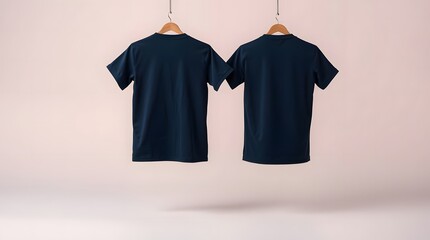 Minimalist navy t-shirt mockup	