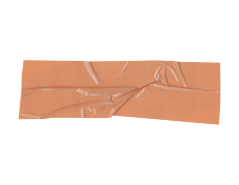 Red Crumped tape Cutout