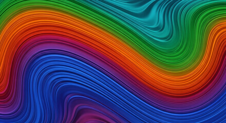 Vibrant abstract artwork showcases a mesmerizing flow of colors, creating a dynamic and visually captivating composition with a sense of movement and depth.