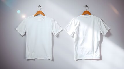 Minimalist white t-shirt mockup	