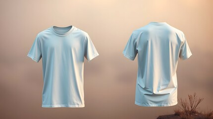Minimalist white t-shirt mockup	