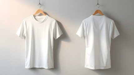 Minimalist white t-shirt mockup	