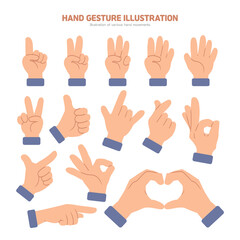 손가락 동작 모음 일러스트