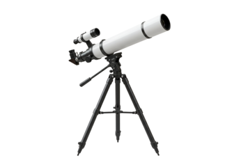 Reflector telescope on tripod astronomy equipment space exploration stargazing