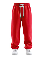 Red drawstring joggers (1)