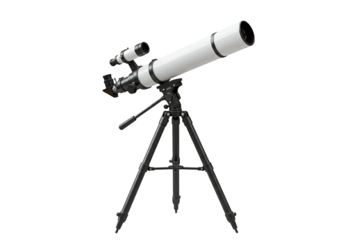 Reflector telescope on tripod astronomy equipment space exploration stargazing
