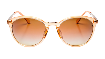  peach sunglasses isolated on white background