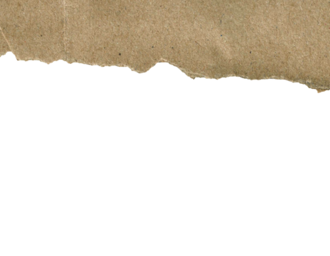 Crumped Brown Paper with Turn Edges Isolated