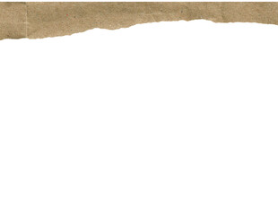 Obraz premium Crumped Brown Paper with Turn Edges Isolated