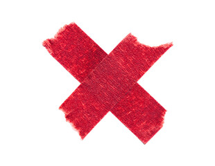 Obraz premium Red Tape isolated cutout