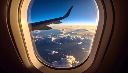 Aerial view from an airplane window